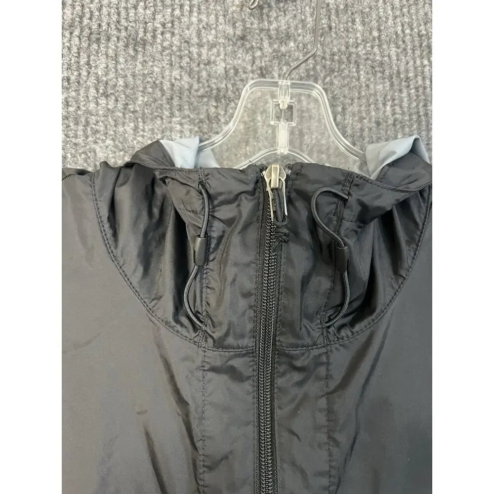 Columbia Nylon Jacket Mens 3X Black Full Zip Hooded Lightweight Outdoor Hiking